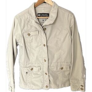 Women’s Columbia Light Tan Casual Utility/Field Beige Spring Jacket size M
